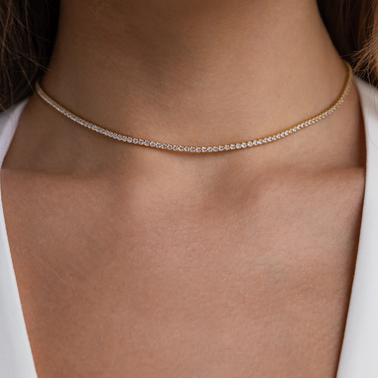 Dainty Tennis Choker Necklace-0