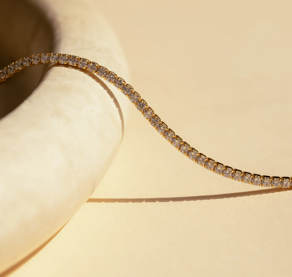 Dainty Tennis Choker Necklace-3