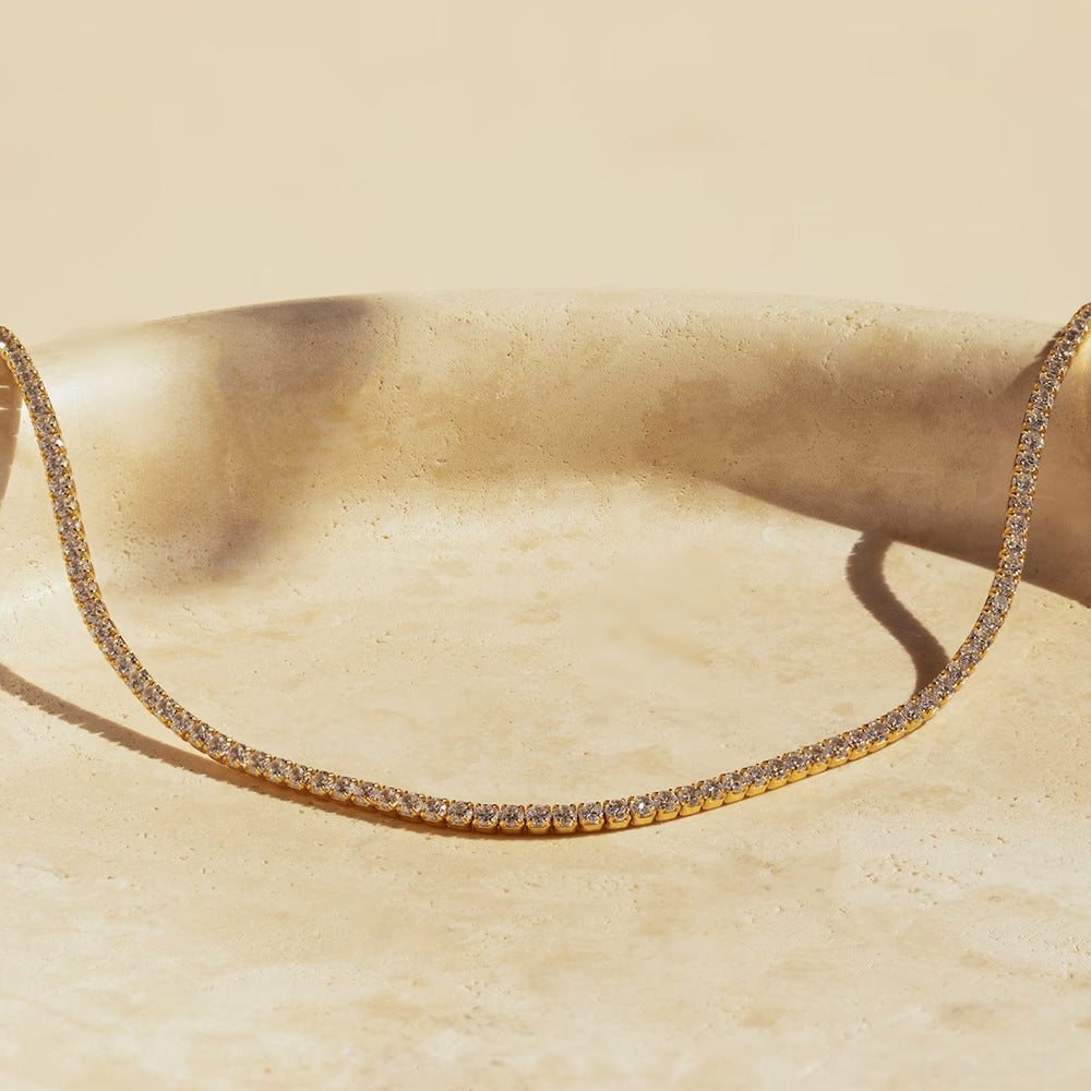 Dainty Tennis Choker Necklace-4